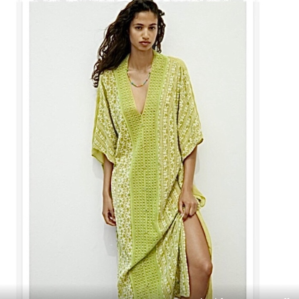ZARA embroidered tunic dress